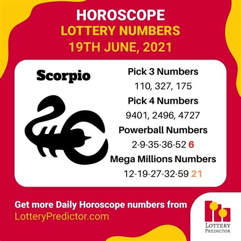 scorpio lucky numbers for mega millions|Horoscope: Lucky lottery numbers for each Astrological sign.